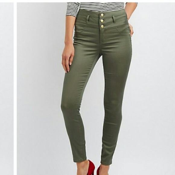 olive green skinny jeans